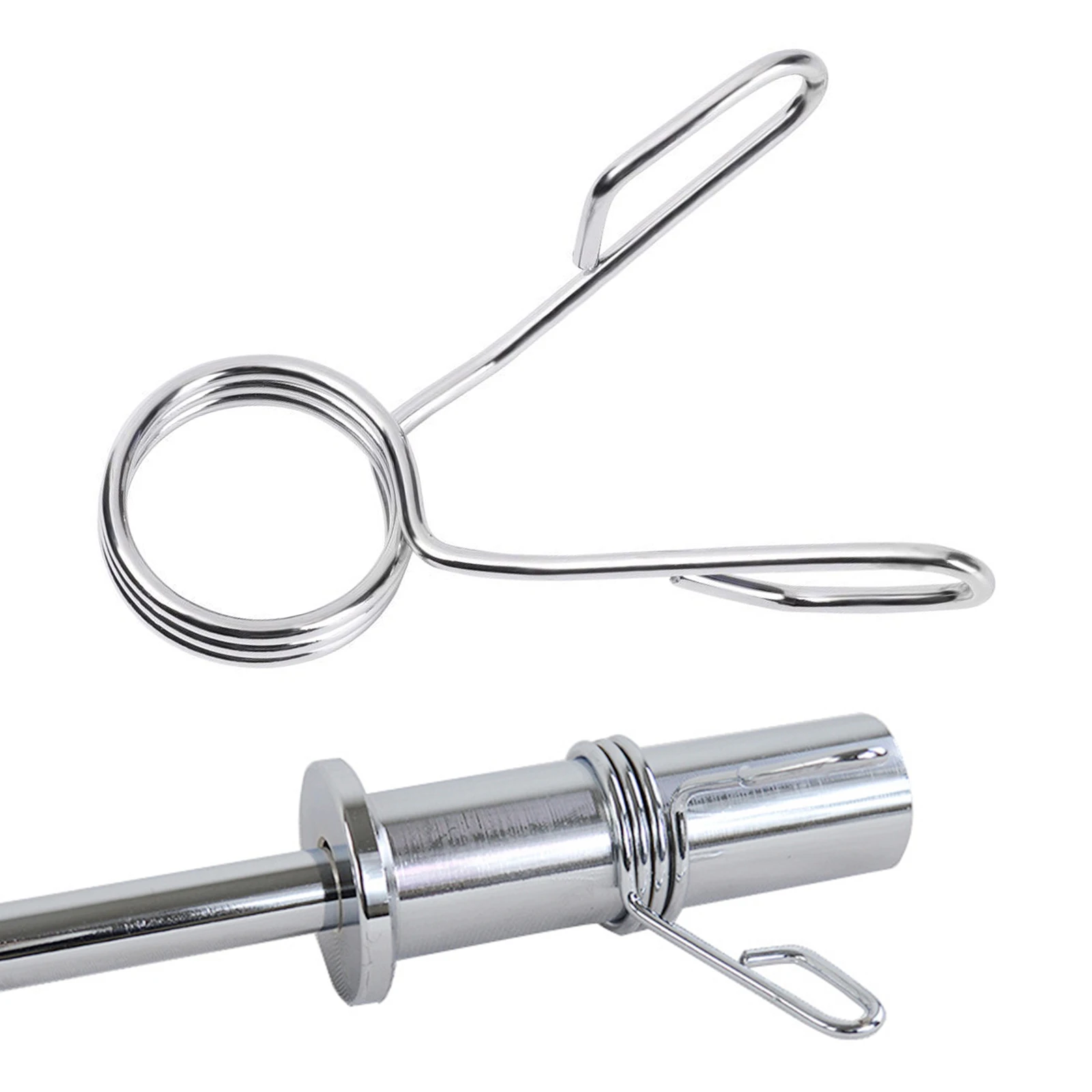 Barbell Accessories Spring Collars Collar Lock Clips Gym Weight Spring Barbell Collars Dumbbell Gym Accessories