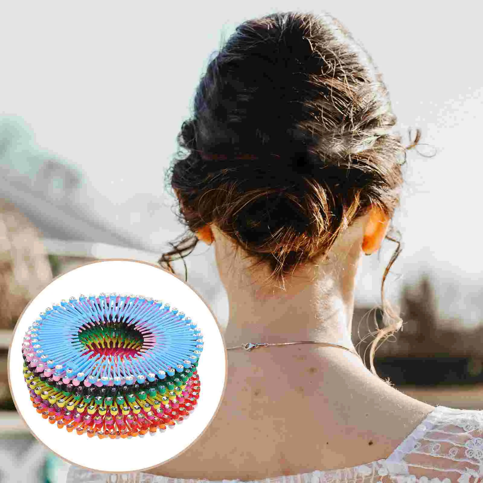 

13 Pcs Rice Noodle Comb Hair Combs for Holidays Accessories Stretch Circle to Dances Headband Plastic Volumizer