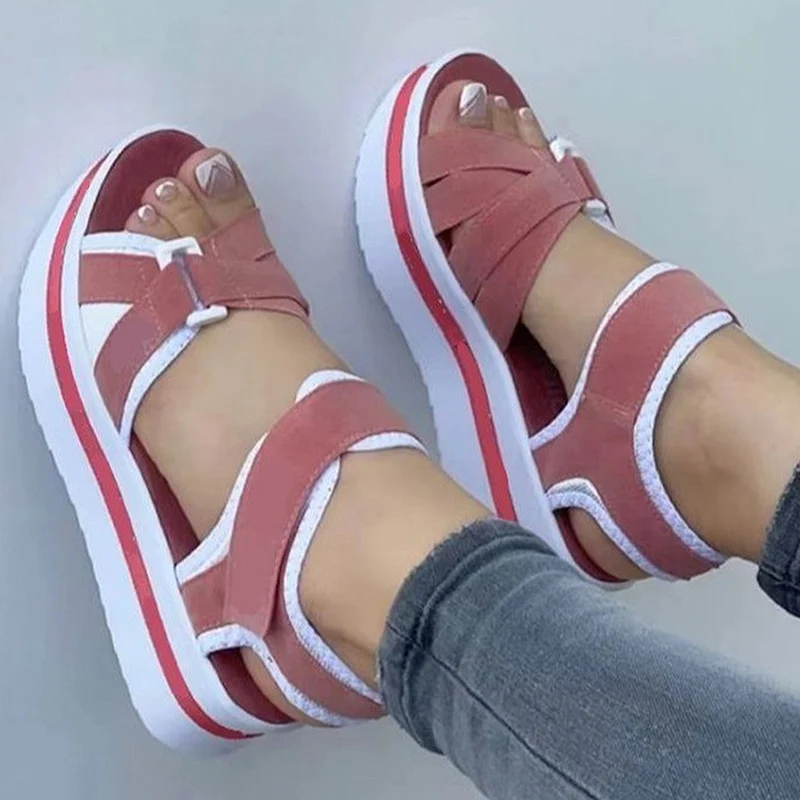 Women Sandals Heels Summer Sandals Platform Sandalias Mujer Soft Wedges Shoes For Summer Footwear women sandals,women high heels,wedge sandals,comfortable sandals