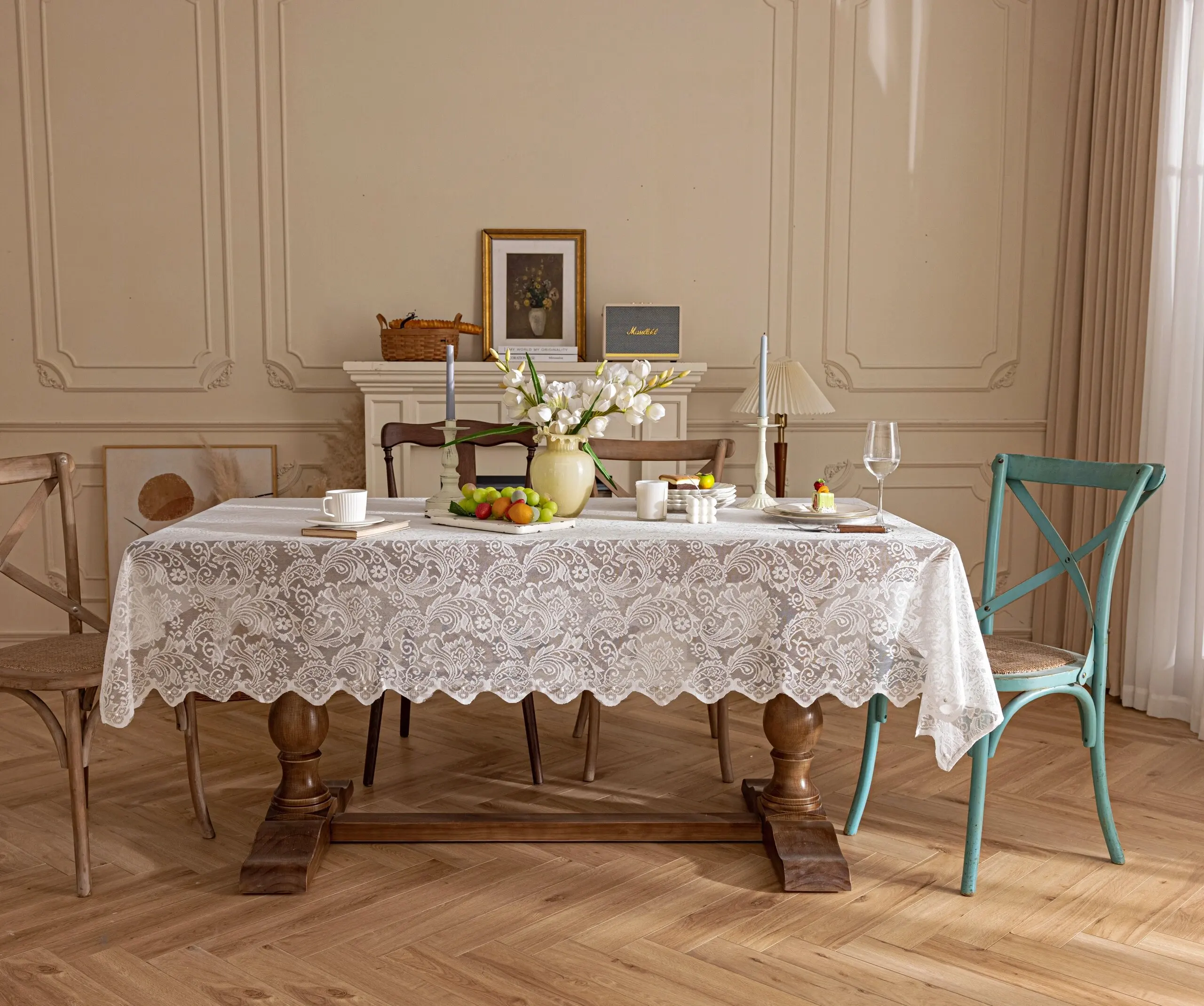 Mantel De Navidad A Cuadros Verdes Para Reunion Familiare, Cubierta De Mesa De Aino Nuevo Para Restaurante, Atmósfera