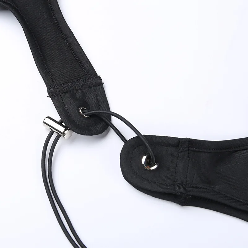 Body de manga corta con cuello alto para mujer, estilo Y2K, de una pieza con aberturas, con cordones, lencería sexy.