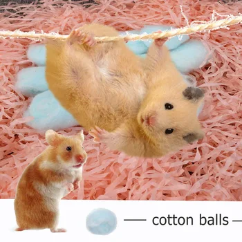 100pcs Cotton Balls Keep Warm Cage House Filler Cute Colorful Winter Hamster Rats Mouse Small Rat Mouse Ornaments
