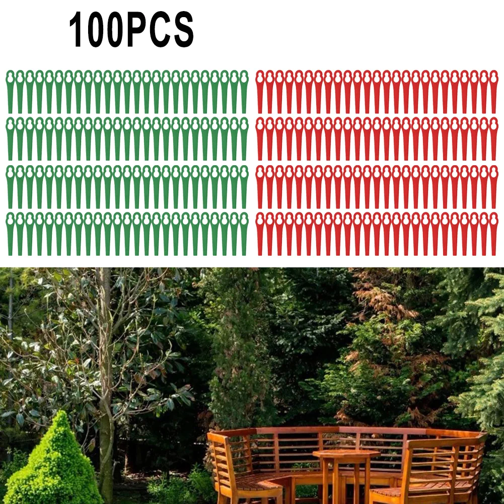 

100pcs Plastic Cutter Blades Perfect Alternative Garden Trimmers Lawn Mowers Cover Weeds Outdoor Power Equipment String Trimmers