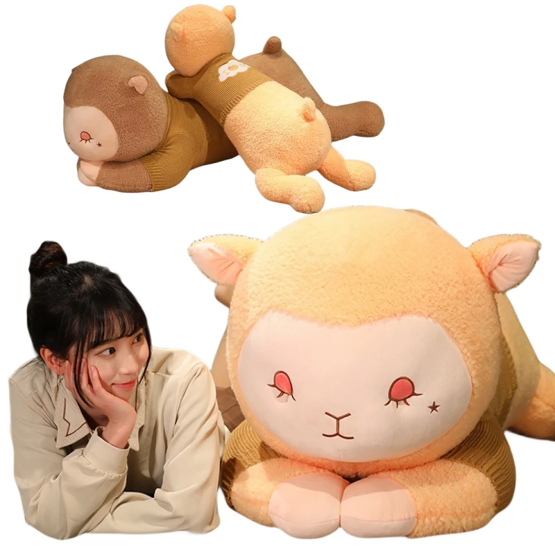 90Cm Simulazione Maglione Alpaca Giocattoli Cuscino Kawaii Bambole Comfort Baby Soft Girls Divertenti Regali Di Compleanno Di Capodanno Decorazioni Pe