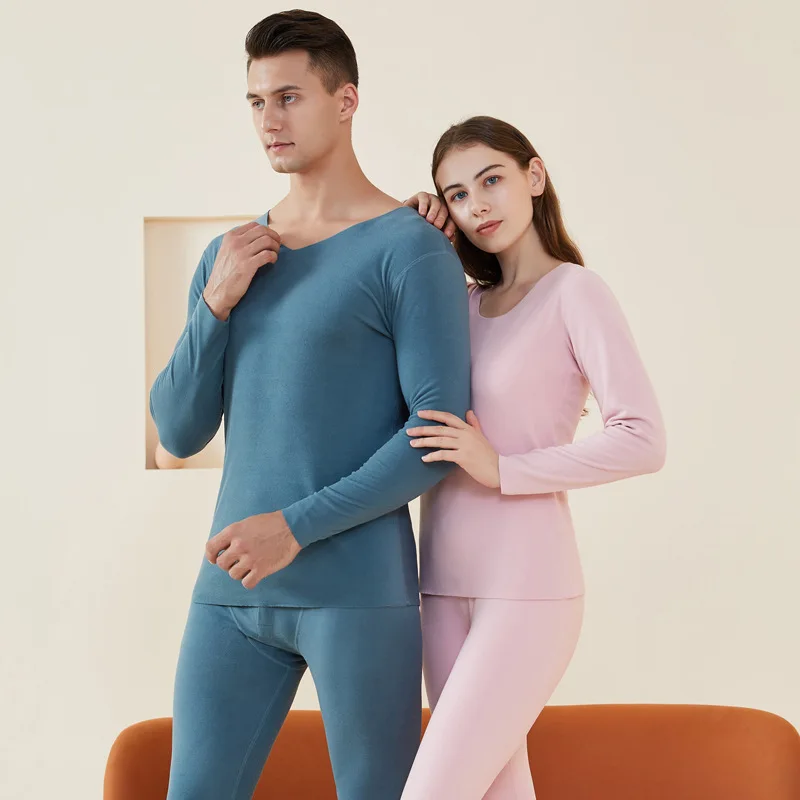 Men Red Thermal Underwear Set Woman 