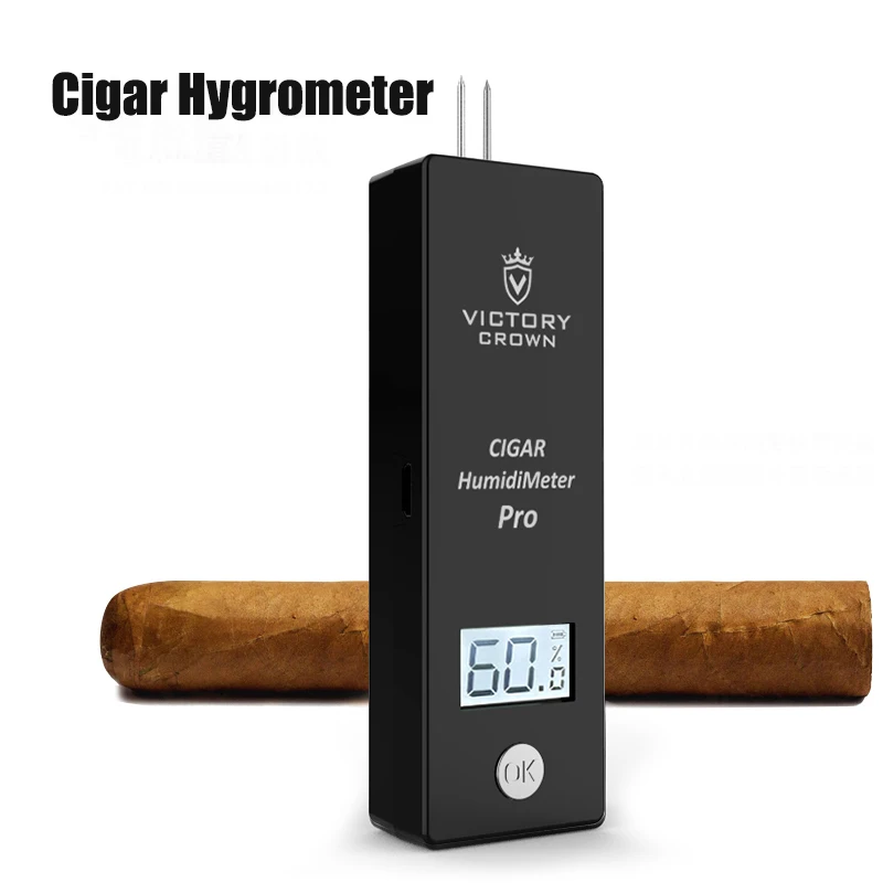 2024 New Cigar Hygrometer Digital Tool for Monitoring Cigar Humidity Levels Cigar Accessories 5