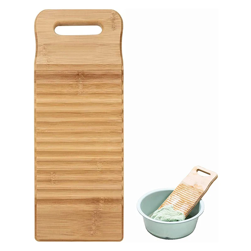 Wooden Washboard 1 Piece Manual Laundry Board Anti-Slip Laundry Cleaning Board for Cleaning Children's Clothes