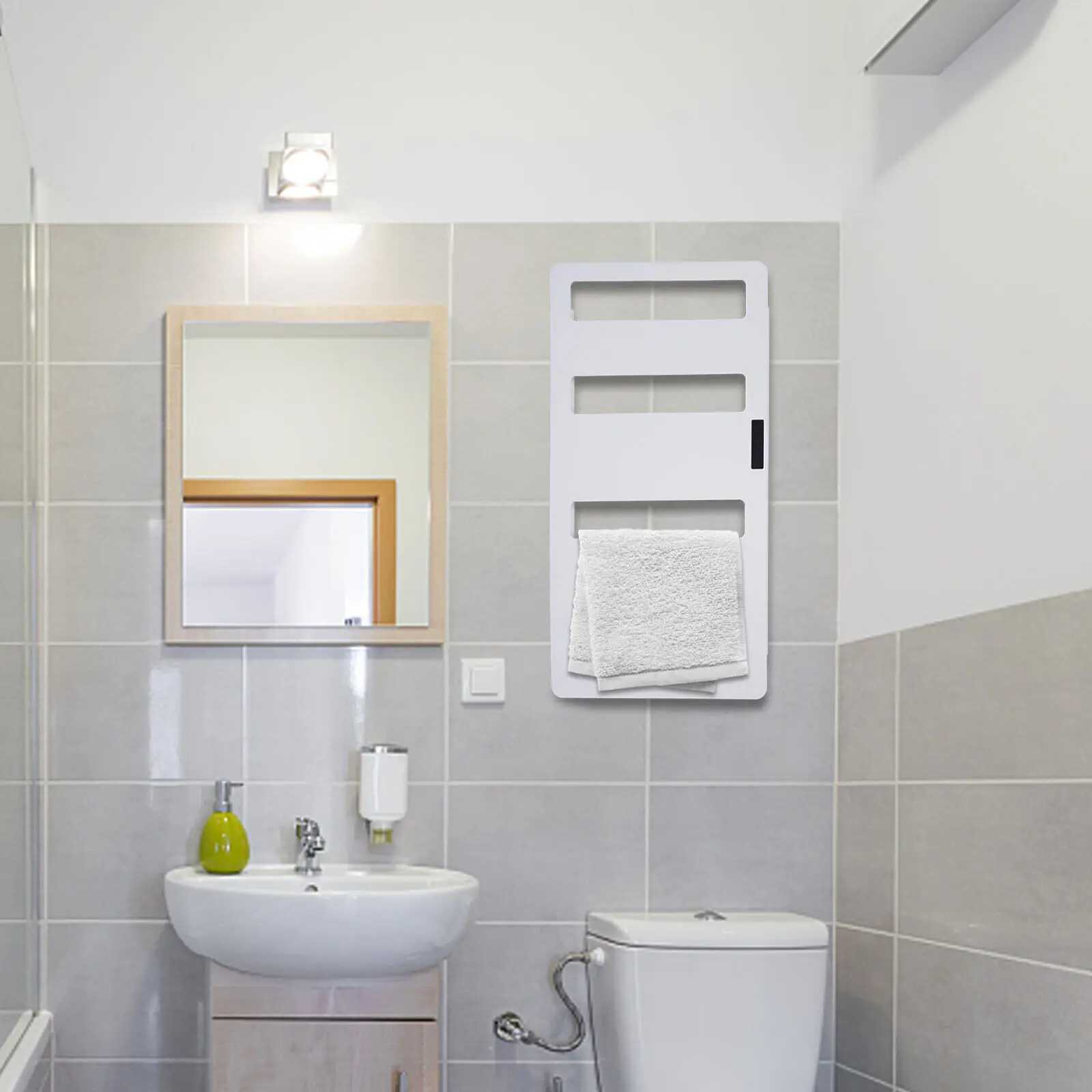 Description Picture 3 of itemHeated Towel Rack , Towel Warmer W/ Timer Wall Mounted Towel Drying for Bathroom