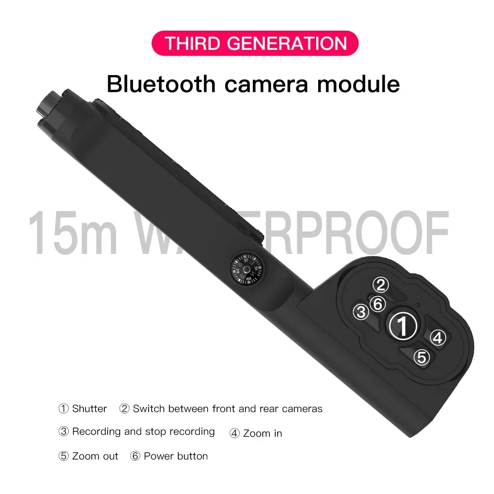 ShellBox 3rd Gen Waterproof Diving Case for Iphone with Bluetooth Shutter Grip 15 Meter Underwater 1/4 Screw Hole for Bracket