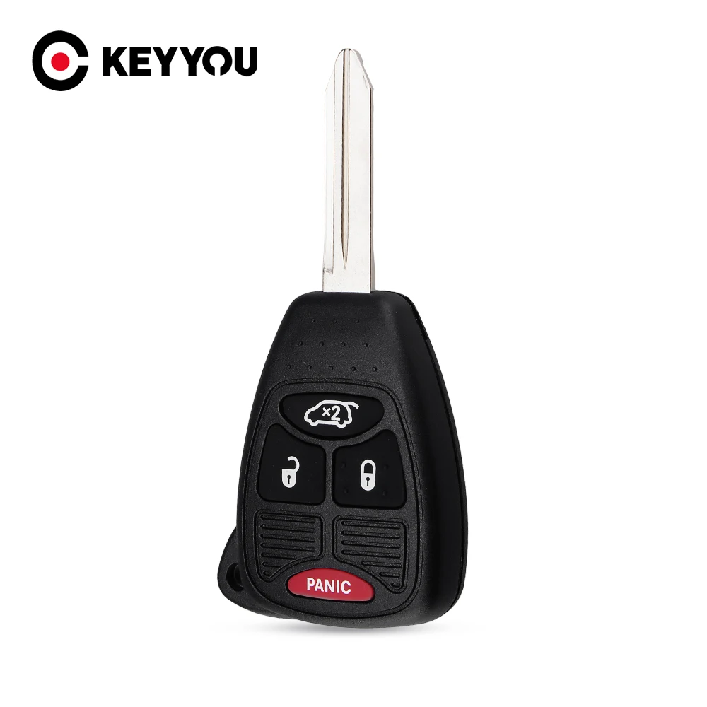 Keyyou Remote 4 Buttons Car Key Case Replacement Shell For Chrysler
