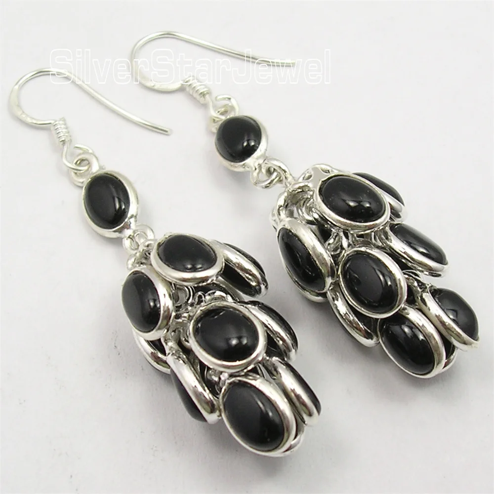 Many Color Grape Semi-precious Stone Hook Earrings 2.2