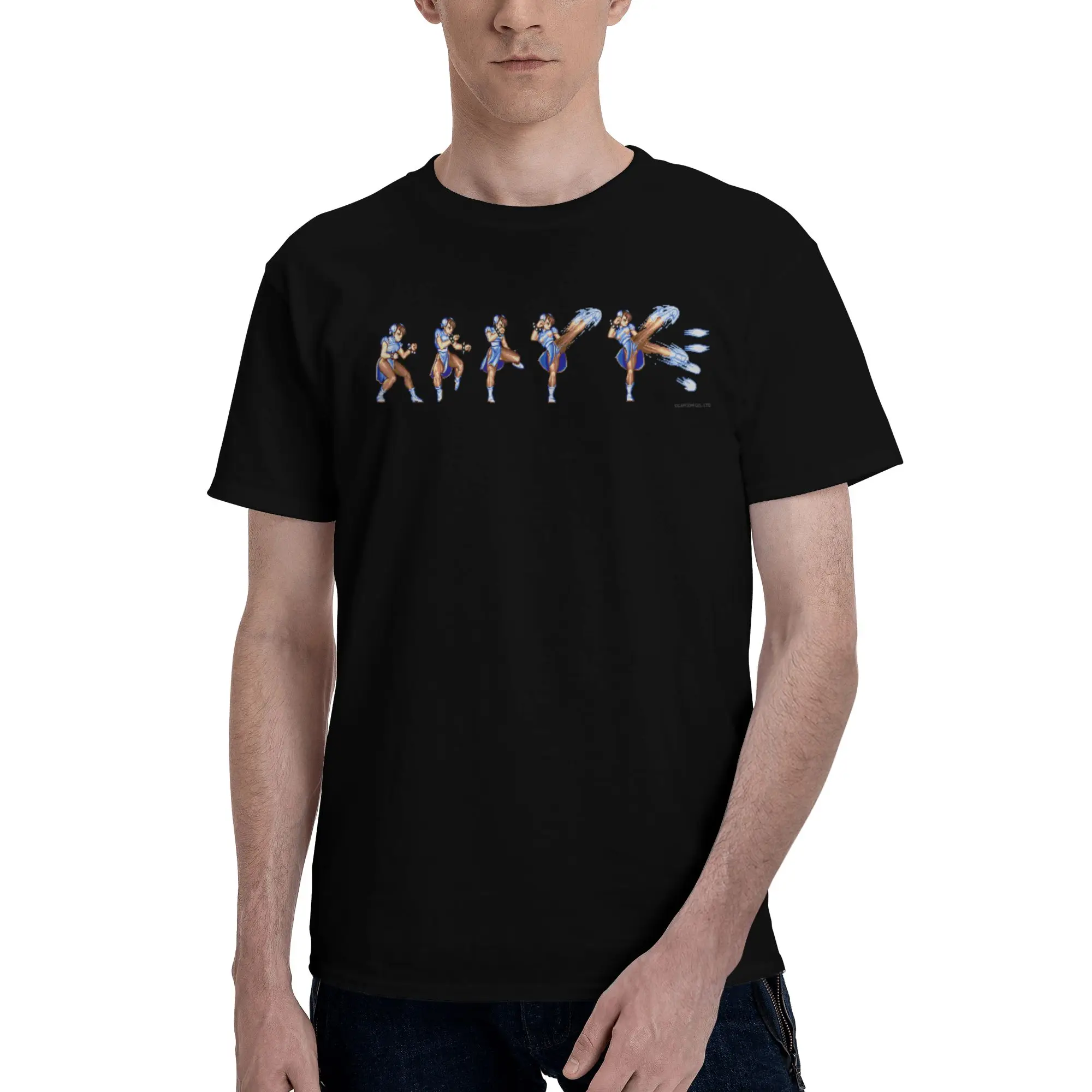 STREET FIGHTER II CHUN LI Neuartiges T-Shirt aus 100 % Baumwolle, Street Fighter T-Shirts für Herren