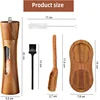 Manual Salt and Pepper Grinder Solid Wood Adjustable Coarseness Large Capacity Multi-purpose Spices Grinder Kitchen Cooking Tool 6