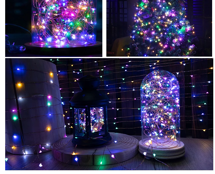 30m 50m 100m LED String Fairy Lights Remote Control Waterproof Plug in for Indoor Outdoor Christmas Holiday Wedding Garden Decor
