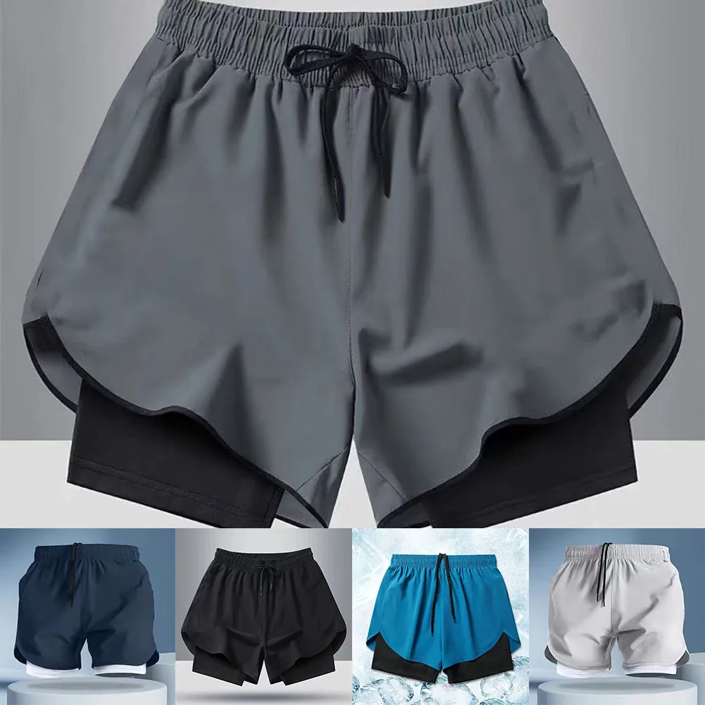 Breathable 2 In 1 Sportwear XL Breathable Running Shorts For Casual Use Polyester Spandex Fabric Regular Length 3 S28118ce7293b404296c1dc79a9e8ff0e6