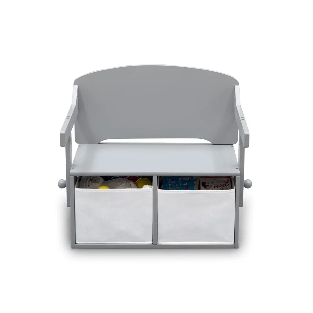 Delta Children MySize Kids Convertible Activity Bench-Greenguard Gold Certified, Grey kids table and chair set