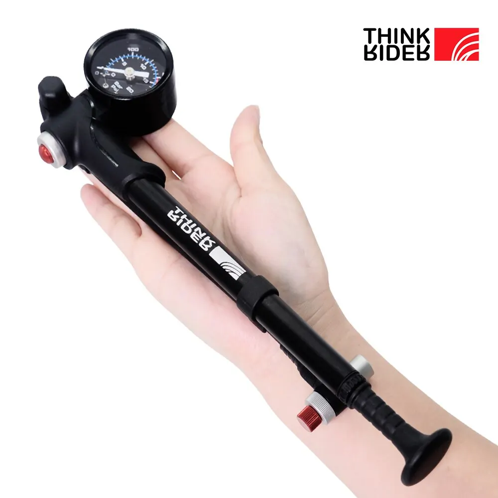 High-Pressure Portable Bike Air Pump with Gauge