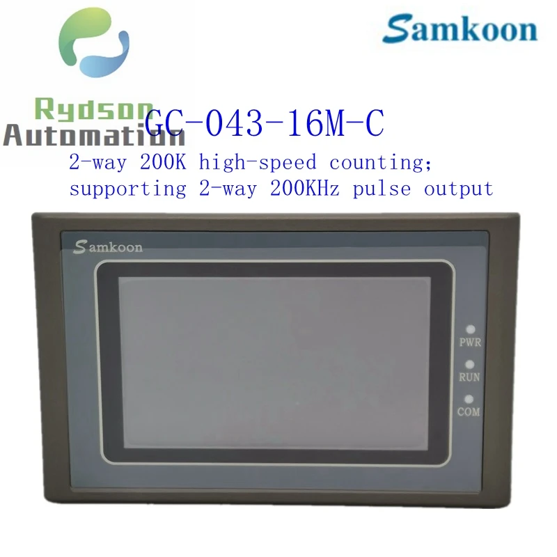 

GC-043-16M-C Samkoon HMI+PLC 4.3inch DC24V Touch Screen Memory 128M Flash 64M DDR CPU Cortex ARM9 200MHZ