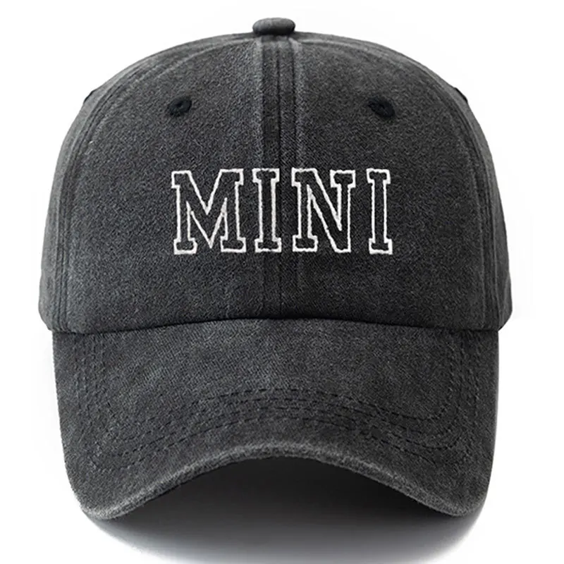 2pc parent-child duckbill cap embroidered letters MAMA MINI parent-child washed baseball cap European and American duckbill