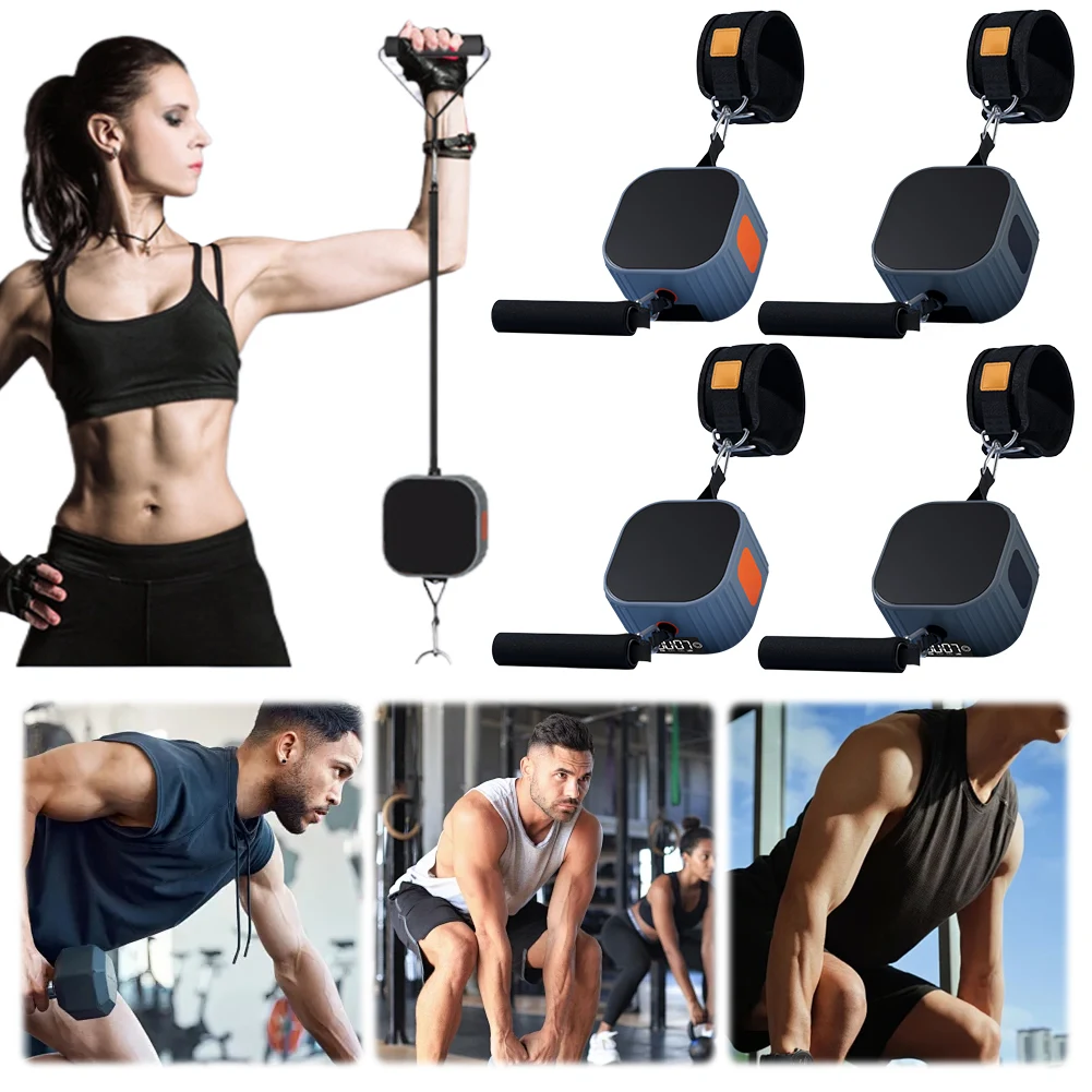 Multifunctional Fitness Pump Fitness Equipment Strength Training Puller Adjustable Resistance Rowing Machine for Gym Workout ﻿