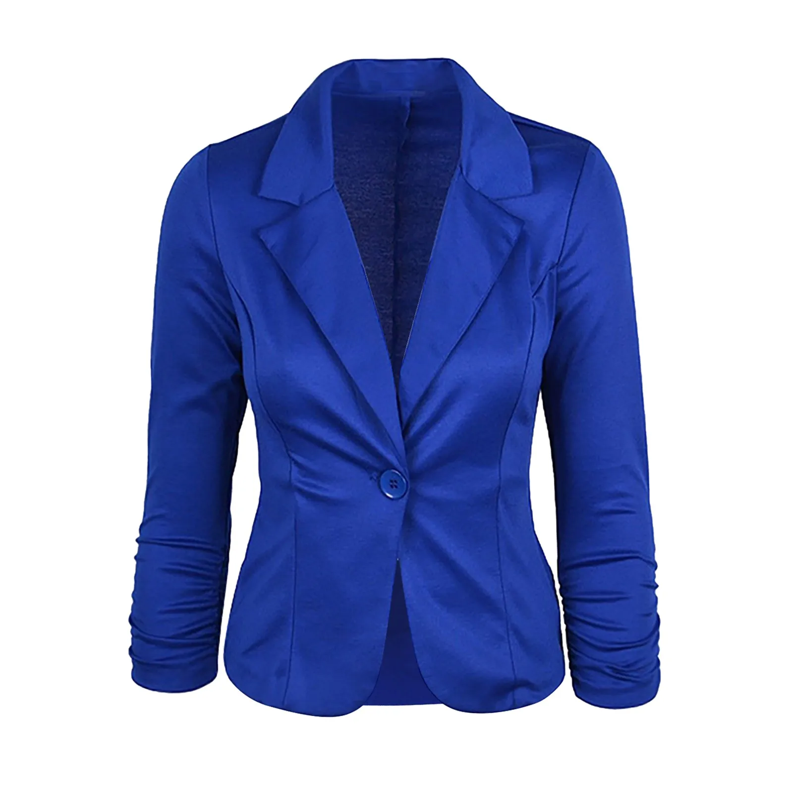 

Ladies' Blazer Slim Fit Single Button Long Sleeve Leisure Suit Jacket Lightweight Business Work Cardigan Elegant Veste Femme