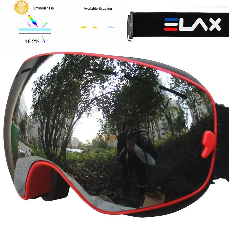 ELAX Double Layer Anti-Fog Ski Goggles