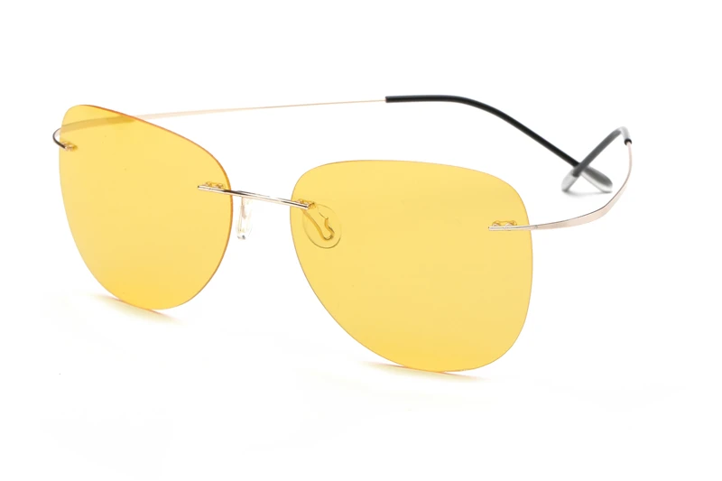 Pilot Polarisierte Sonnenbrille für Herren, Randlos, aus Titanlegierung, Ultraleicht, Sonnenbrille für Damen, zum Fahren, Sport, Radfahren, Angeln, Sommer – Detail 17
