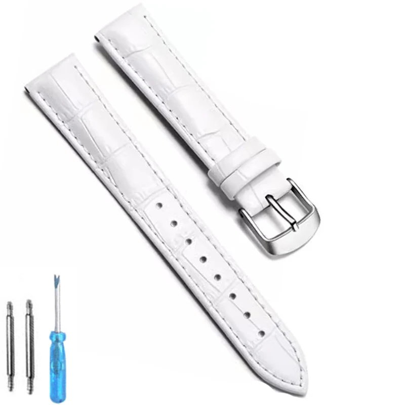 Premium Genuine Leather Watch Band - High-Quality, Comfortable Strap with Tool Included