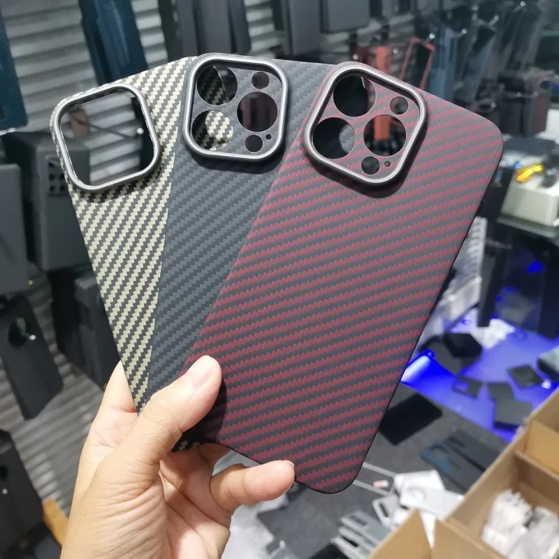 Real Pure Carbon Fiber Multicolor Phone Case For iPhone 14 Pro Max 14