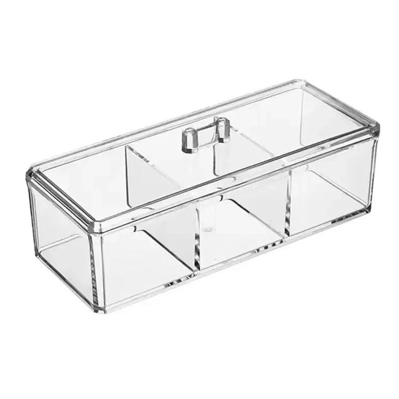 Acrylic Tea Container Storage Box Used In Kitchen Cabinet And Pantry Holder For Tea Bags, Packets 2