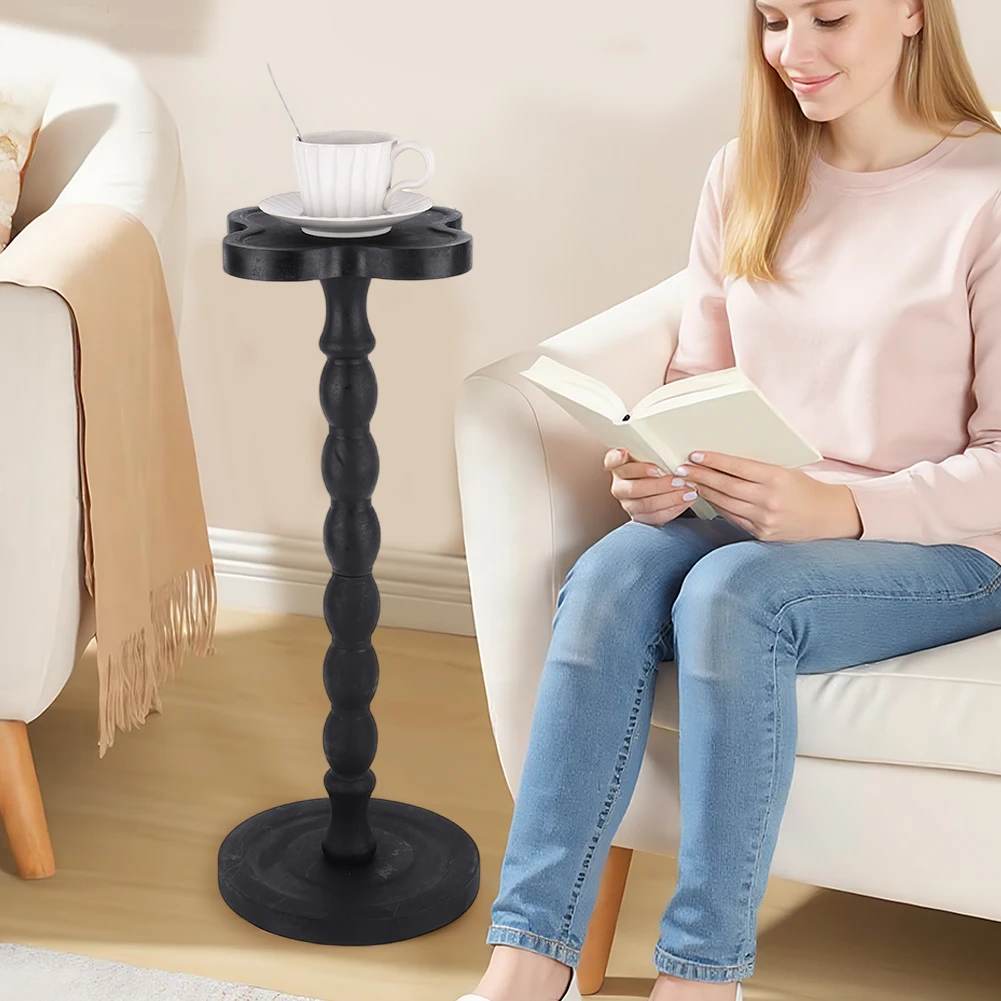 Compact Tea Table Portable End Table Couch Side Table for Coffee Drink Snack Living Room