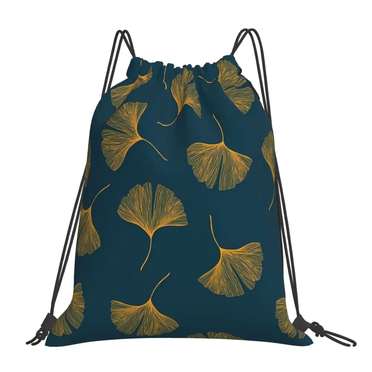 

Ginkgo Biloba Leaf 1 Backpacks Portable Drawstring Bags Drawstring Bundle Pocket Sports Bag Book Bags For Man Woman Students