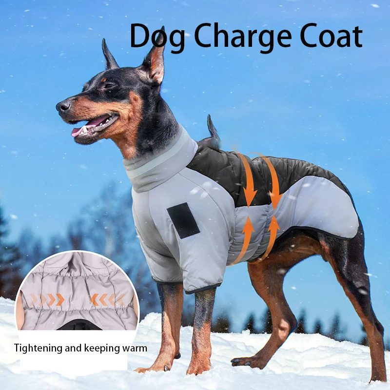 

New Dog Autumn and Winter Clothes Reflective Warm Dog Shell Jacket Big Dog Clothes Winter Pet Clothes Wholesale