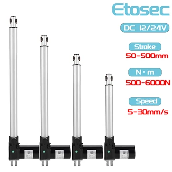 6000N Lower Noise Linear Actuator 12V 24V 50mm 100mm 200mm 300mm 500mm Stroke Linear Solar Tracker Motorisation of Doors 1