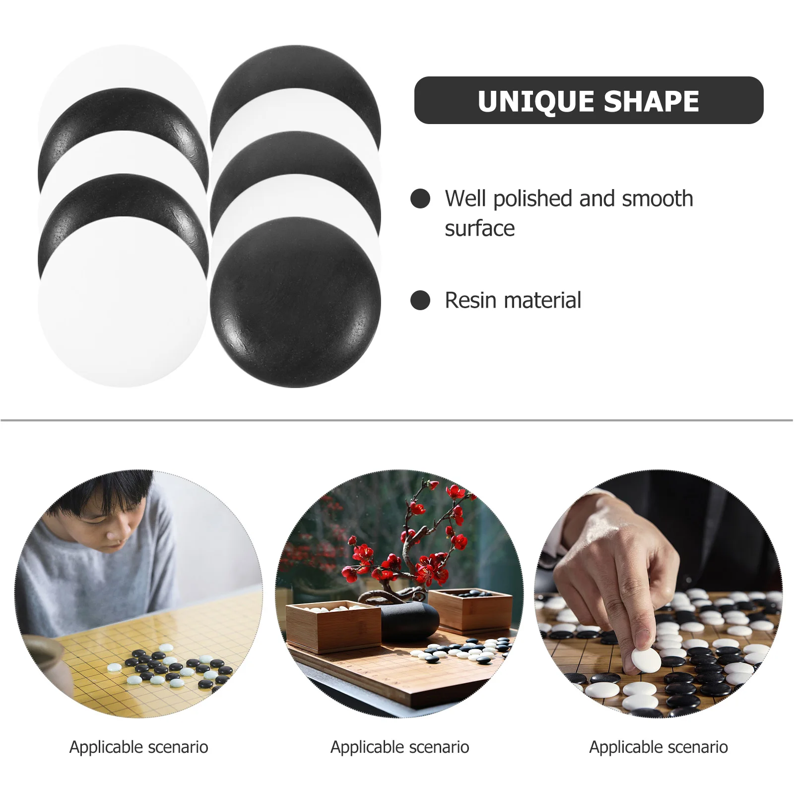Chess Game 360 Standard Go Pieces Made of Resin Material Resistant to Falling Loose Melamine Small Craft Stones board game table games chess pieces and board chess pieces