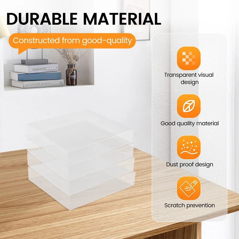 Clear CD Display Box Single Music CD Card Storage Protective Case Album Dust Cover