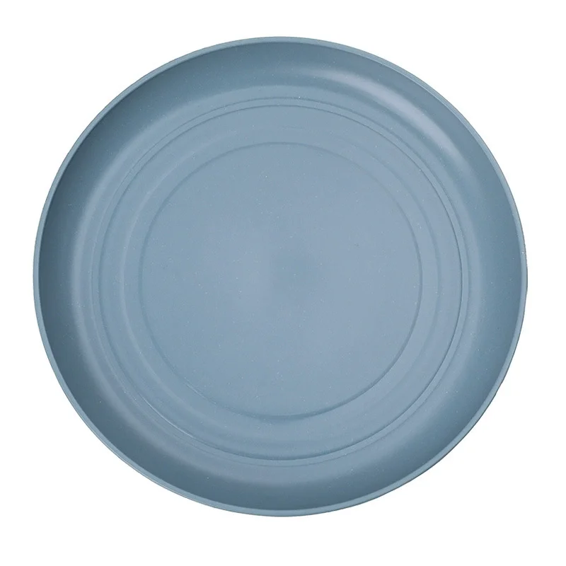 10PCS Kitchen Accessories Plastic Wheat Straw Plates Round Unbreakable Dinner Plates 15cm Microwave Safe Tableware Salad