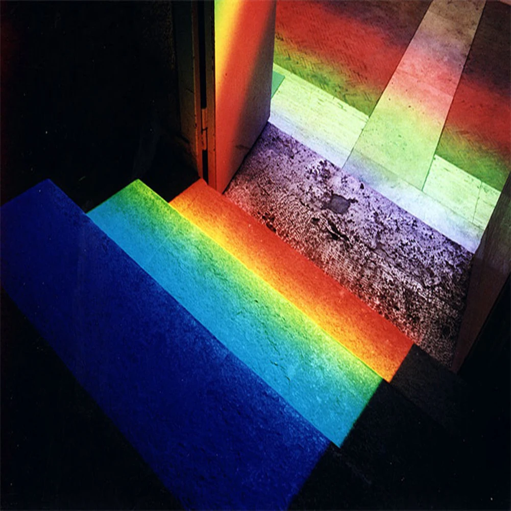 Prisme en verre de cristal arc-en-ciel triangulaire, prisme photographique,  document de physique, expérience de lumière pour enfants, 30x30x60