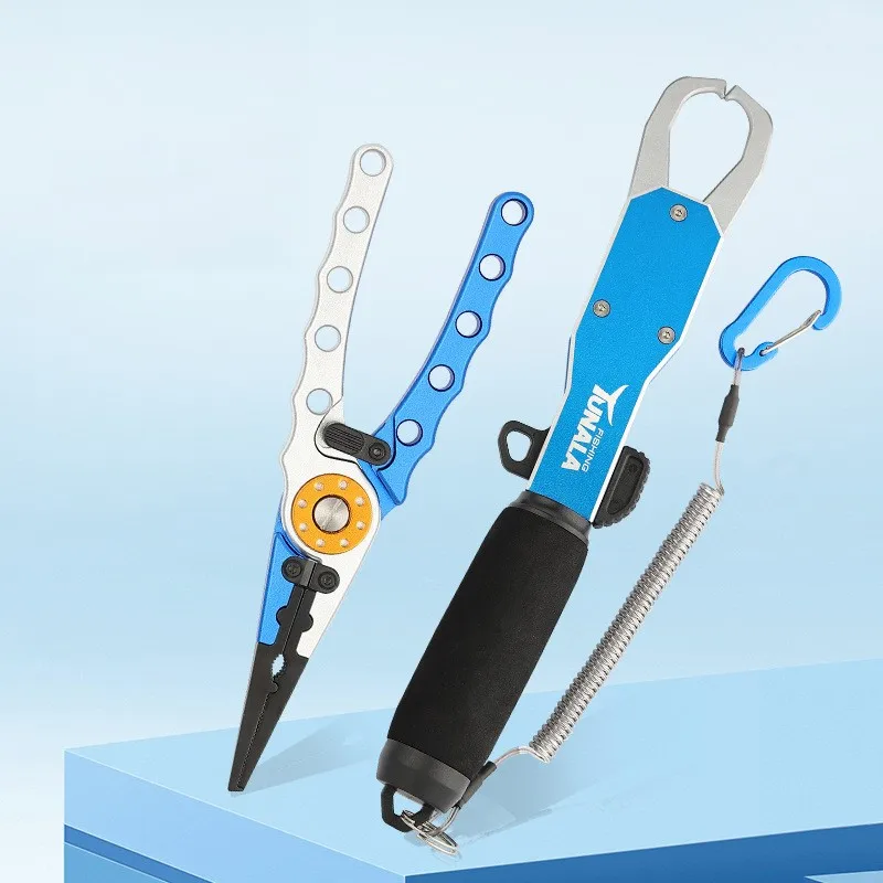 

Luya Fishing Pliers Mini Multifunctional Aluminum Alloy Open Loop Shear Line Fish Nose Rubber Handle Hook Fishing Accessories