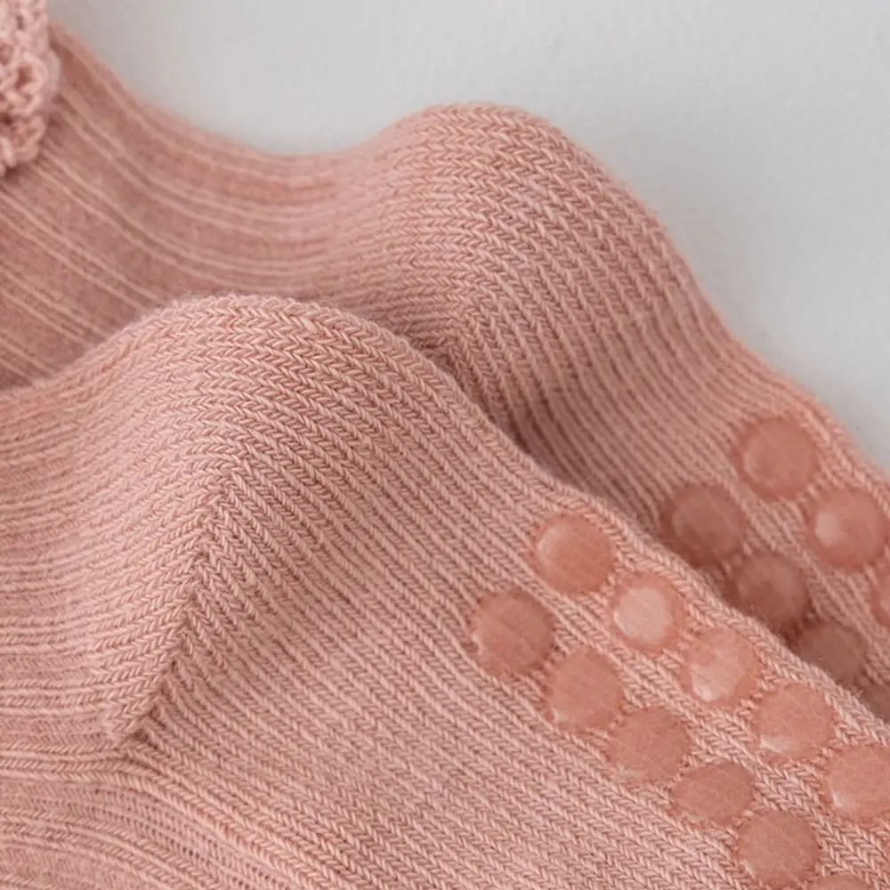 5Pairs Cute Cotton Baby Ruffle Socks Lace Newborn Kids Tube Sock Non-slip Infant Toddle Walking Socks Baby Girl