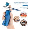 Oxygen Injector Mini Air Compressor Kit Air-Brush Paint Spray Gun Airbrush For Nail Art Tattoo Craft Cake Nano Fog Mist Sprayer 3