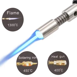 Kit de fer à souder sans fil, stylo de soudage, brûleur, torche Portable, pointe de fer à souder 1300 Celsius 4 en 1 outil de soudage 