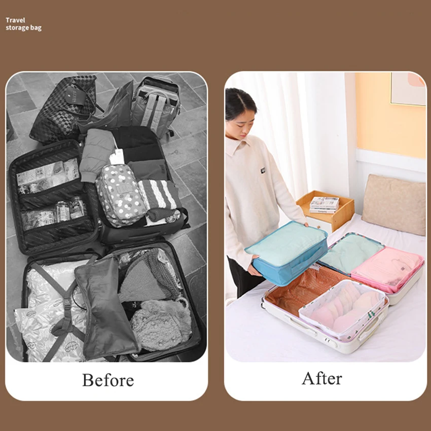 여행 가방 의류 보관 파우치, 청바지 티셔츠 보관 가방, 대용량 화장품 세면 용품 메쉬 가방, 정리함 케이스