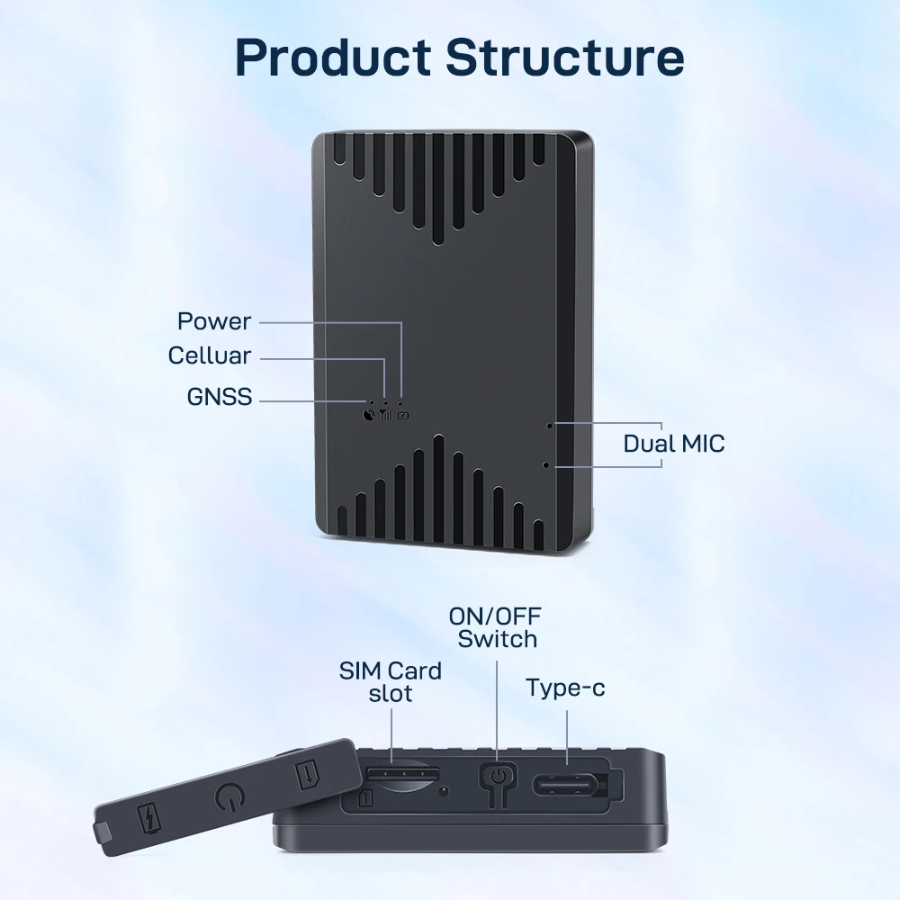 MiCODUS 4G GPS Tracker ML300G 2500mAh Type-C Magnetic For Car