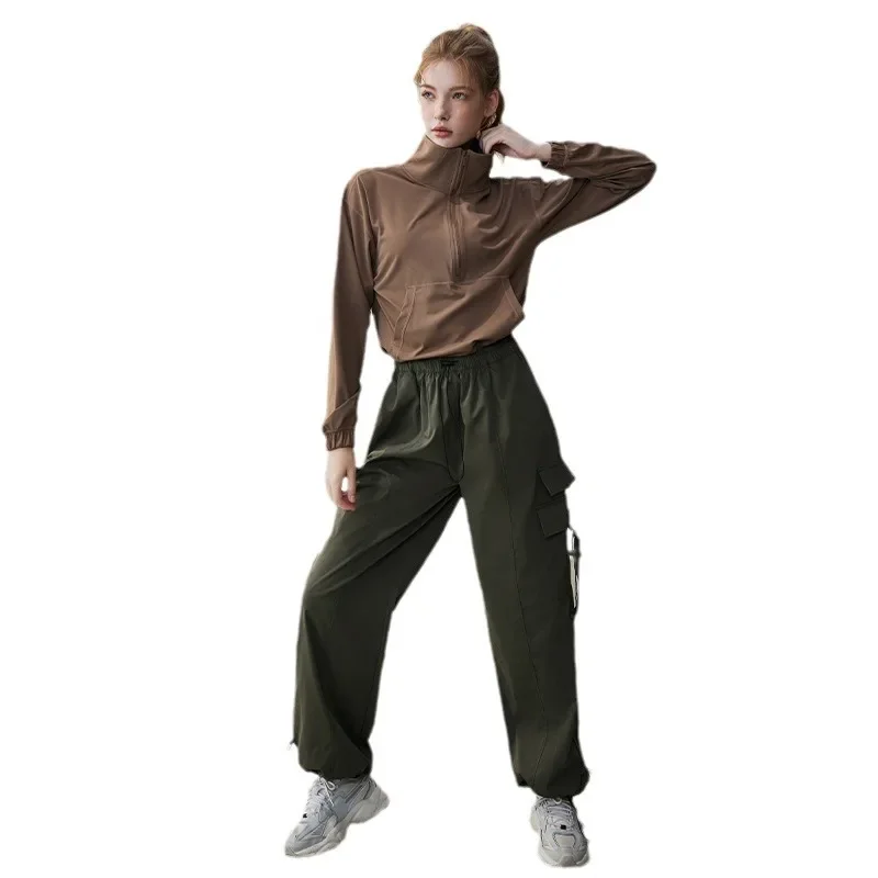 Women's Autumn/winter New Professional Fitness Pants Casual Running Training Yoga Wear Loose-fit Cargo Pants Skateboarding