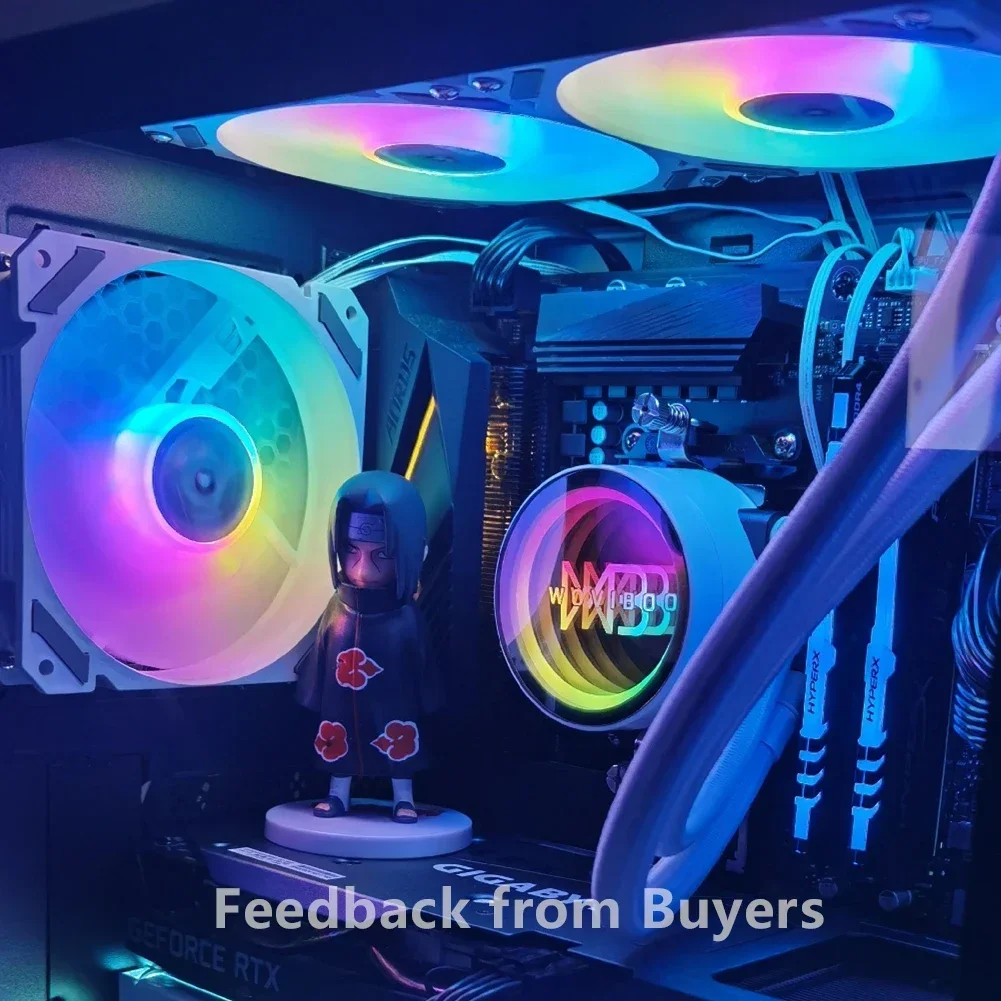 Wovibo-refrigerador de Computador de Refrigeração a Água pc Cpu Aio Rgb Ventilador Líquido Argb Radiador para Lga 1150 1151 1200 1700 2011 Am4 Am5 - Imagem 3