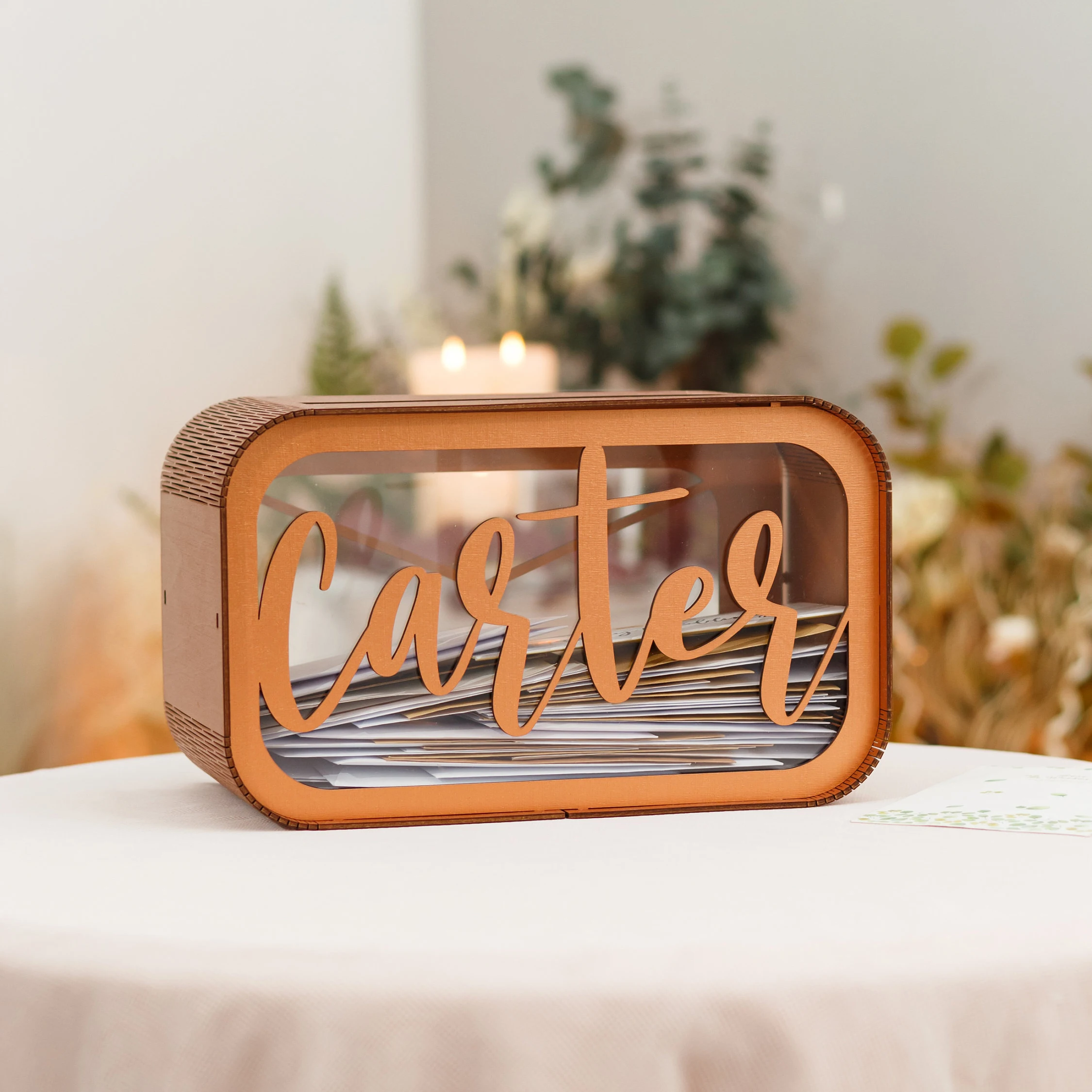 Wooden Wedding Card Box Personalized Wooden Wedding Card Box Envelope Keepsake Box For Guests Money Box For Wedding Gifts Rustic Decor