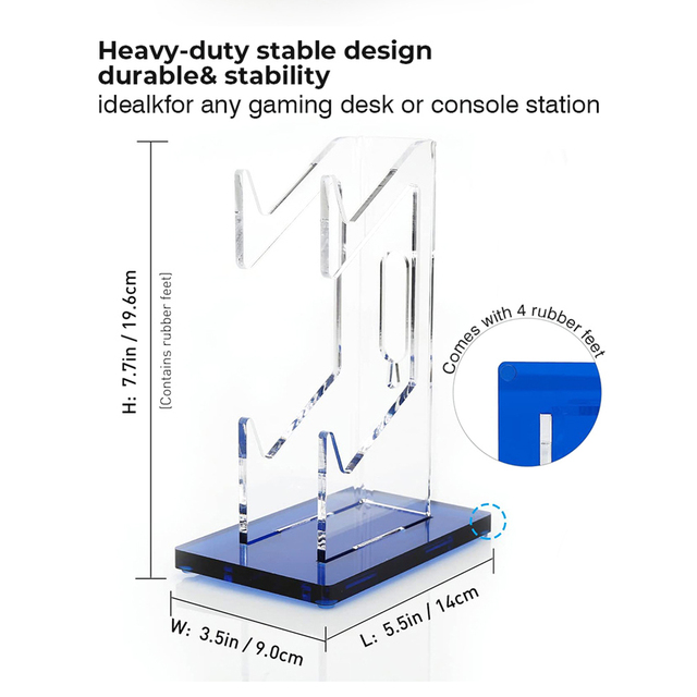 Acrylic Gamepad Display Stand Dual Controller Stand Gaming Handle Holder Bracket for PS4/Xbox Series/NS Series