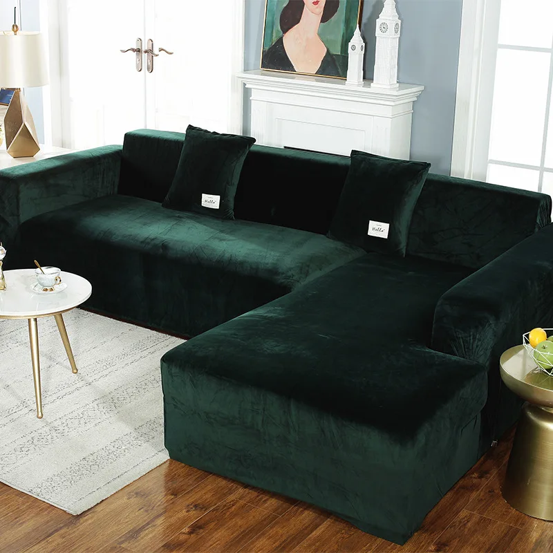 L Shaped Sofa Velvet Covers 34 Chair And Sofa Covers