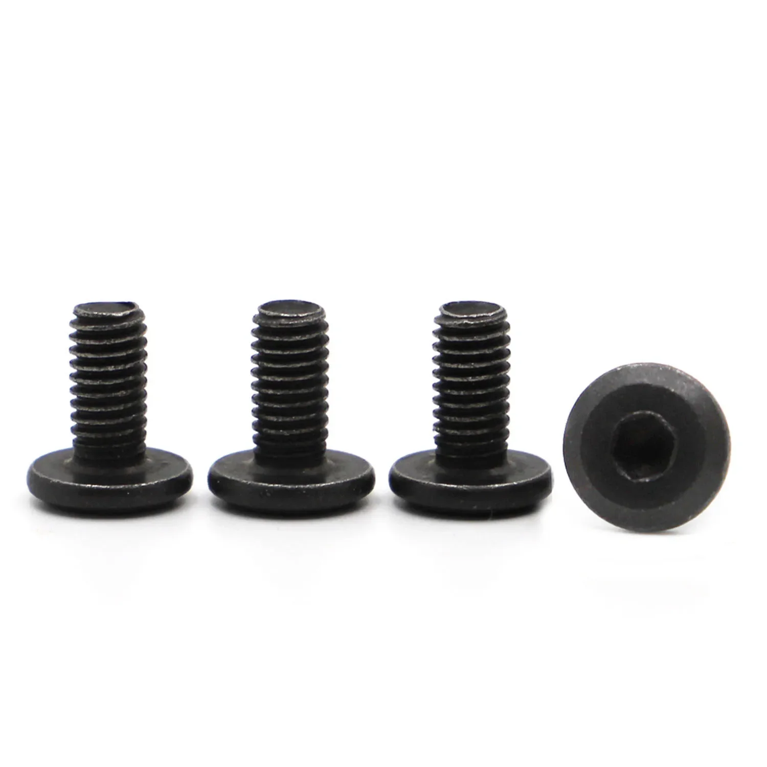 5/10Pcs Black Carbon Steel Hypotenuse Flat Head Hex Drive Screw Down Side Furniture Screws Bolts M5 M6 M8